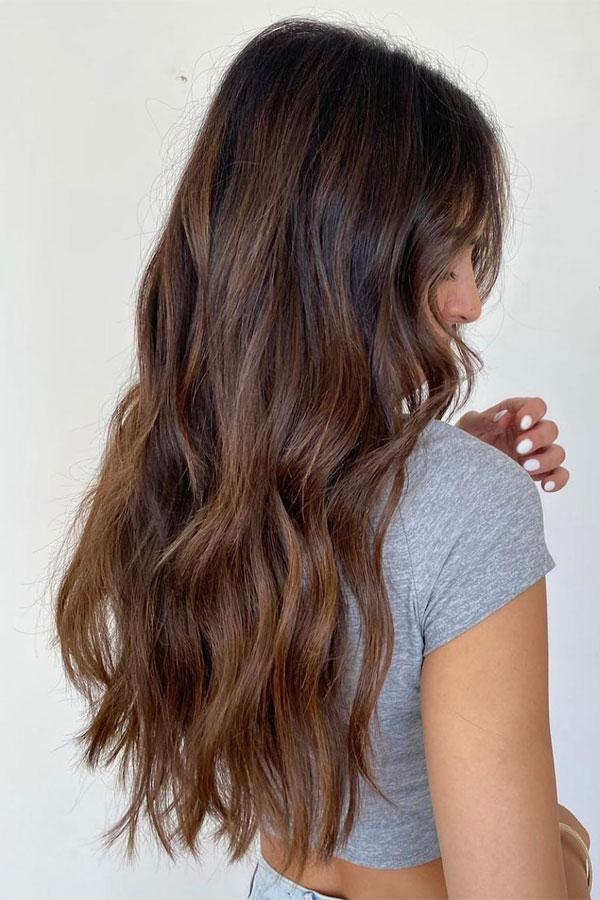 Natural Chestnut Brown, chestnut hair color idea