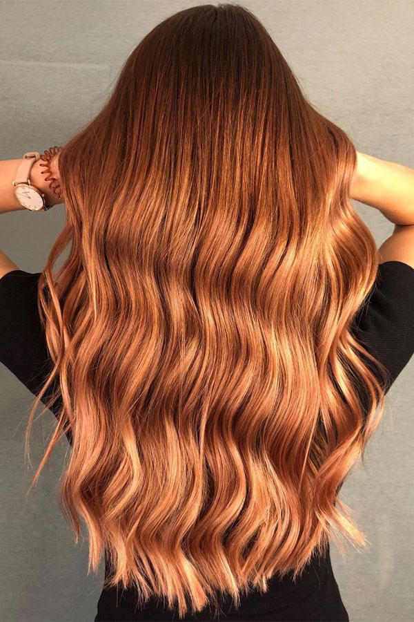 Ombre Fiery Cinnamon hair colour