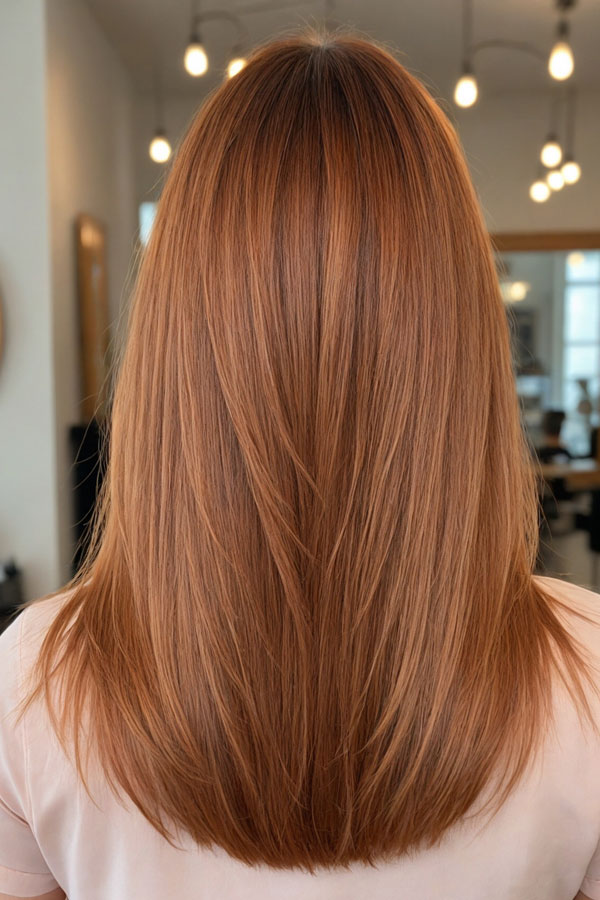 Sleek Auburn Soft Layers