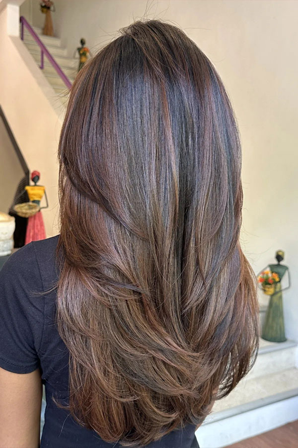 Rich Chocolate Brown Layers, autumn hair colour ideas