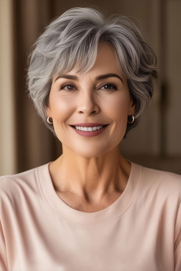 Soft Curled Bob for women over 60, hairstyles for women over 60