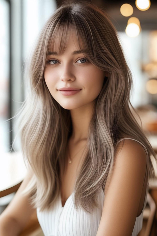 long hairstyle with bangs 