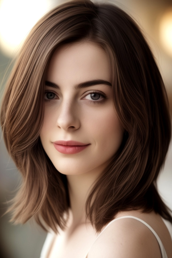 classic layered long bob, medium-length haircut