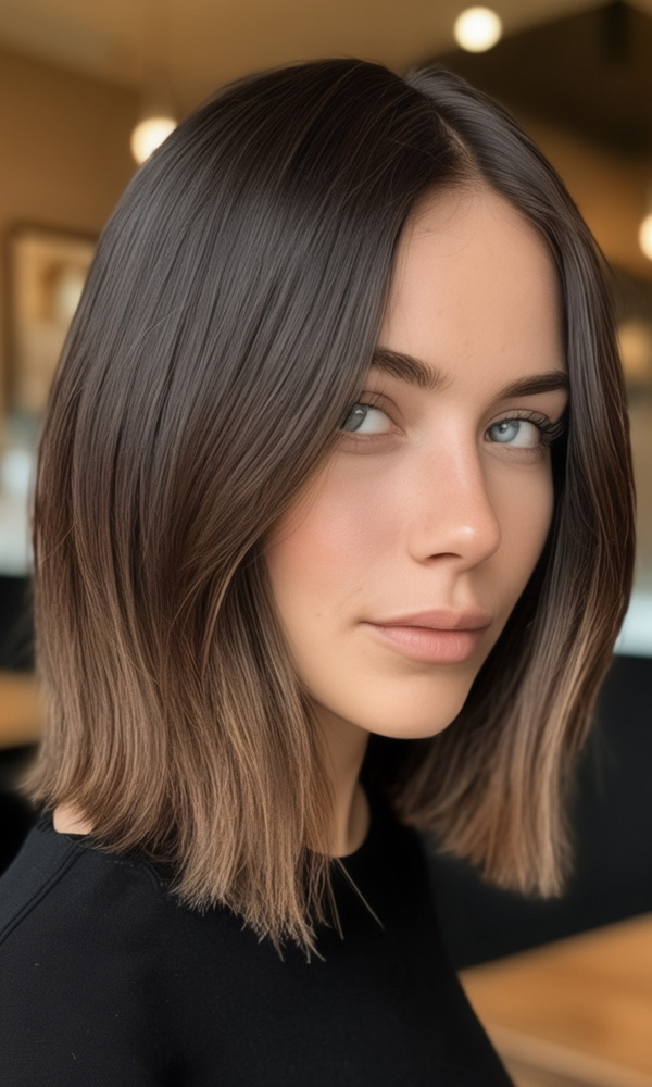 30 Cute Medium-Length Hairstyles : The Classic Sleek Bob