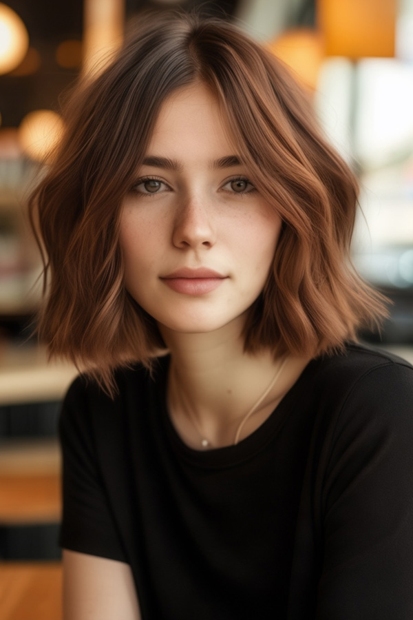 30 Cute Medium-Length Hairstyles : Soft Wave Long Bob