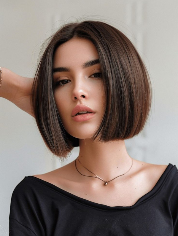 sleek bob haircut