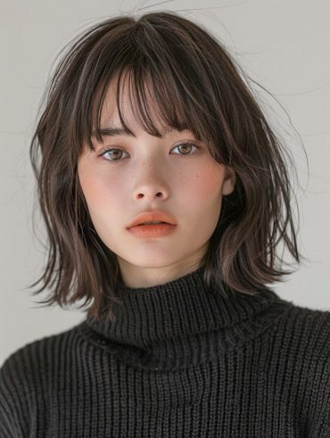 30 Cute Medium-Length Hairstyles : Edgy Chic Bob