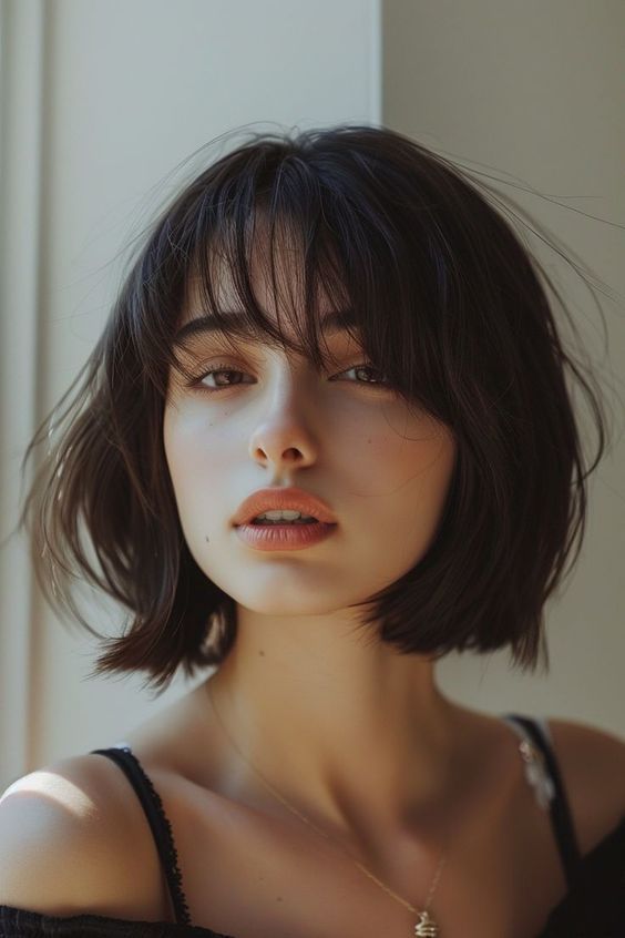 30 Cute Medium-Length Hairstyles : Soft Elegance Bob