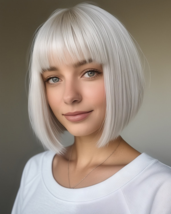 Platinum Sleek Elegance Bob