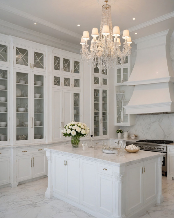 Glamourous White Kitchen style, White Kitchen Design