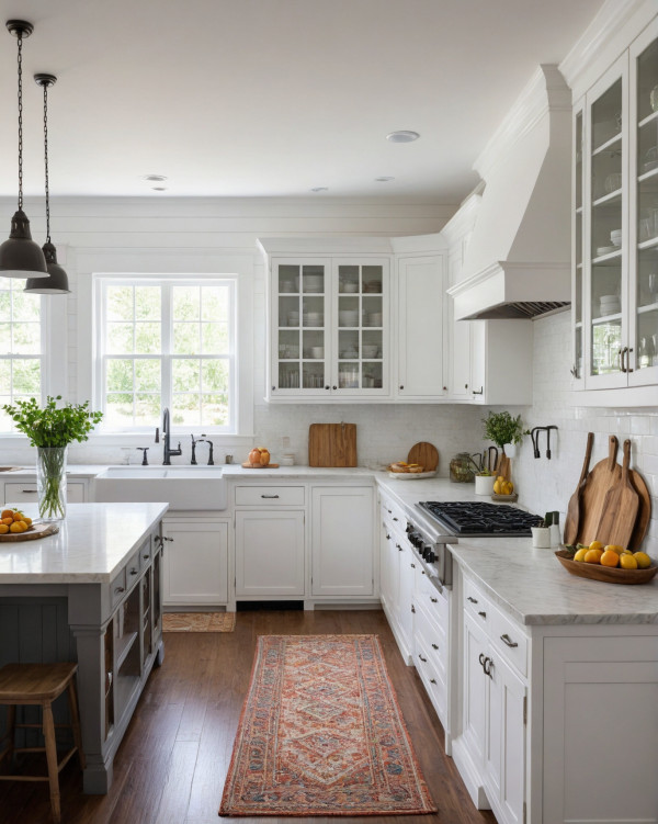 Rustic Farmhouse white kitchen style