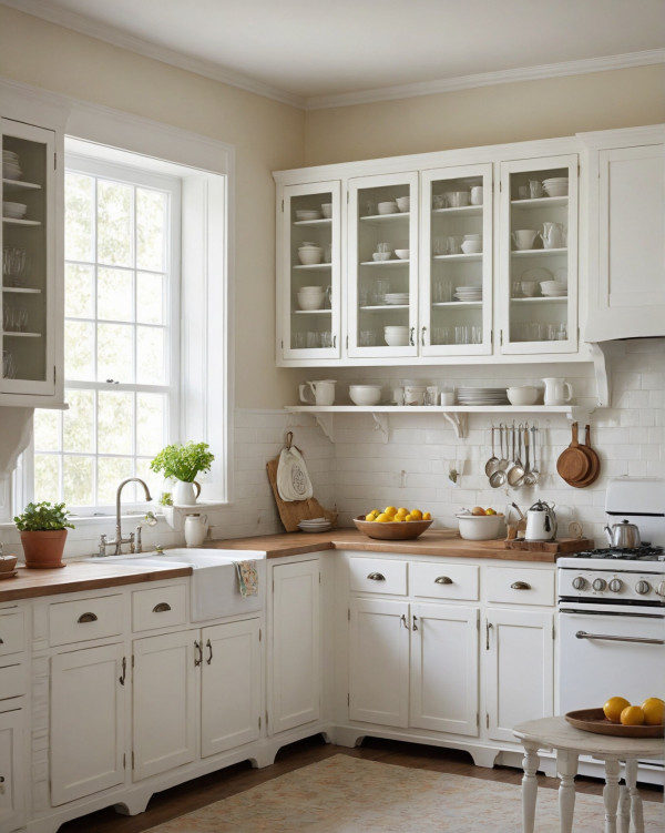 Vintage-Inspired White Kitchen, white kitchen idea