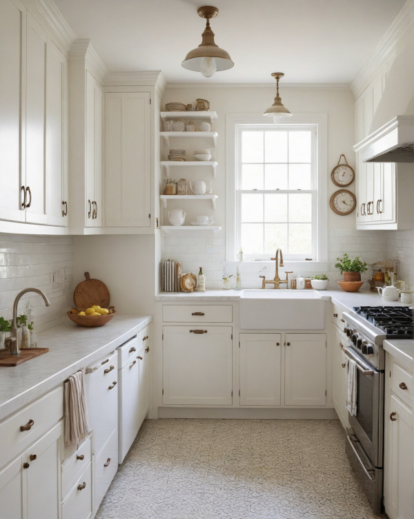 Small Farmhouse Kitchen, white kitchen style