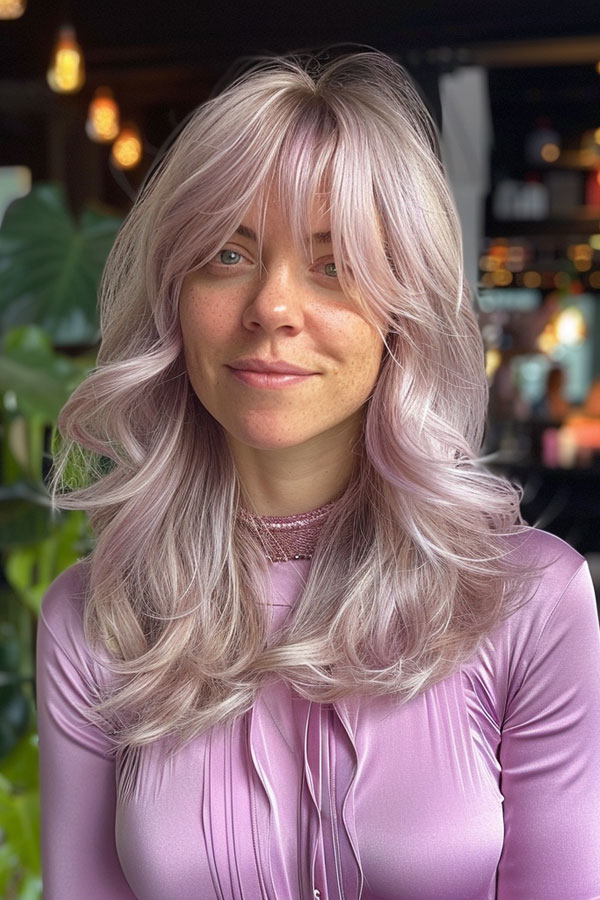 Pastel Pink Layers, Trendsetting Armpit-Length Layered Haircuts