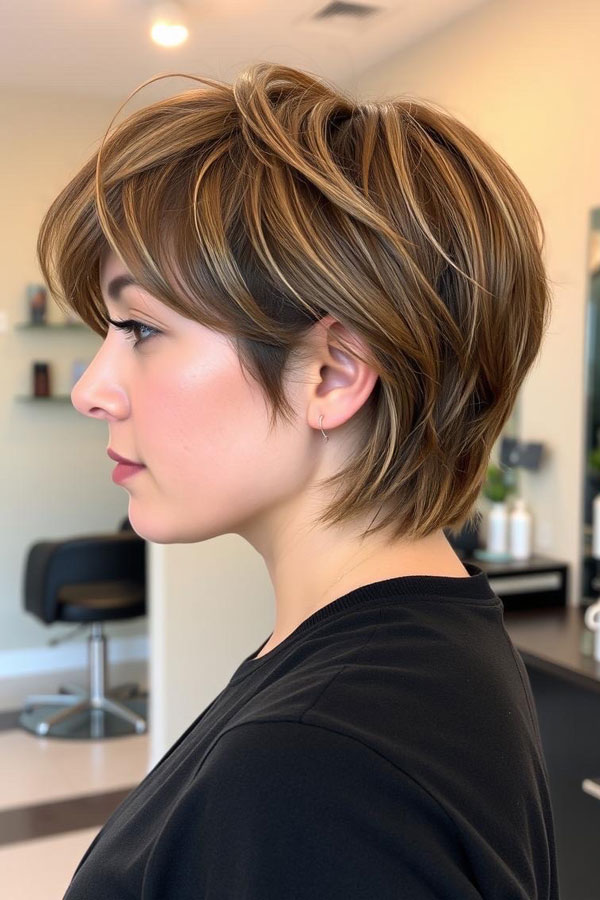 Soft and Layered Pixie Bob, pixie hairstyle, short haircut