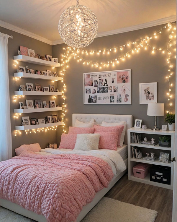 Soft and Inviting Pink bedroom, teen bedroom, teen bedroom decor