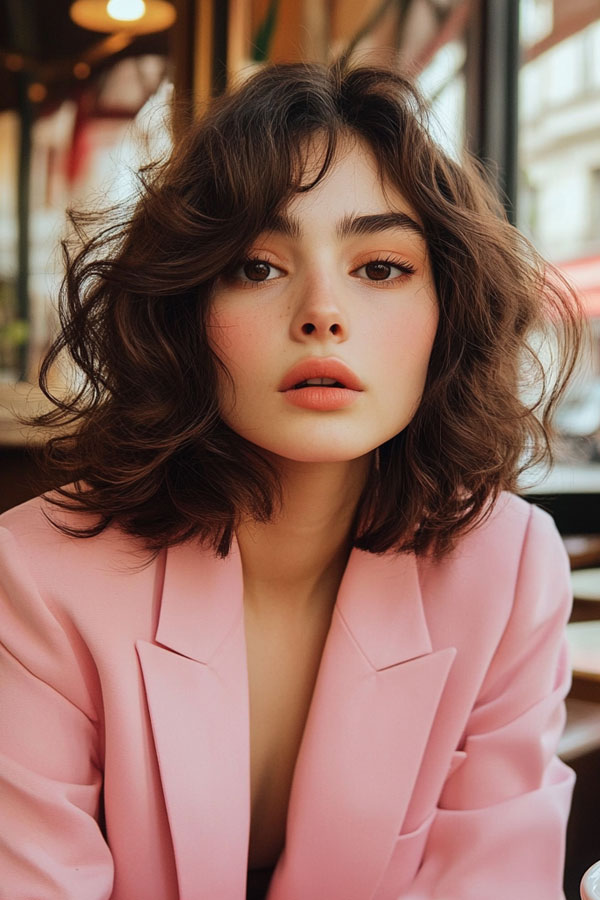 Voluminous Waves Bob, French Bob Haircut, Parisian bob haircut