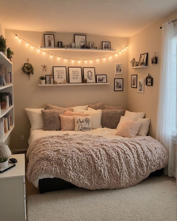 Cozy and Personalized Bedroom Nook, Cozy Teen Girl Bedroom