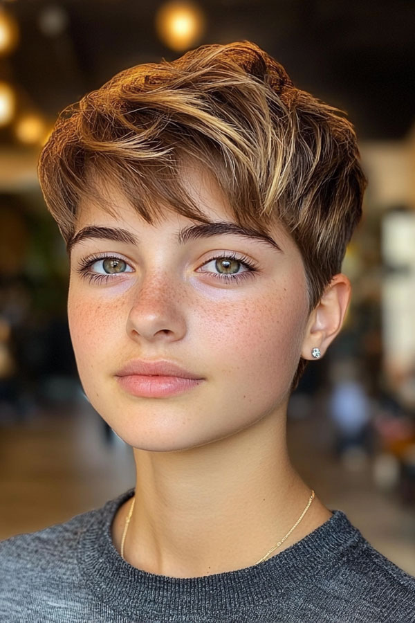 Natural Chic Pixie, Effortless Pixie Haircut, short haircut for women