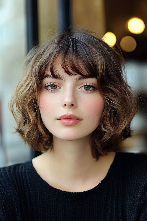 Effortless Waves Bob, French Bob Haircut, Parisian bob haircut