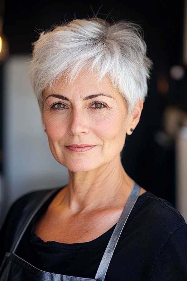 Casual Chic Pixie, pixie haircut for women over 60