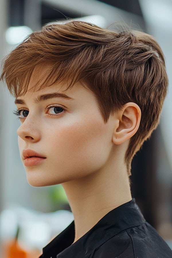 Sleek Rich Auburn Pixie