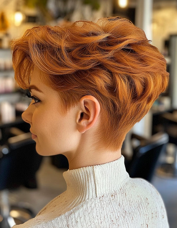 Amber Waves, pixie haircut, amber pixie