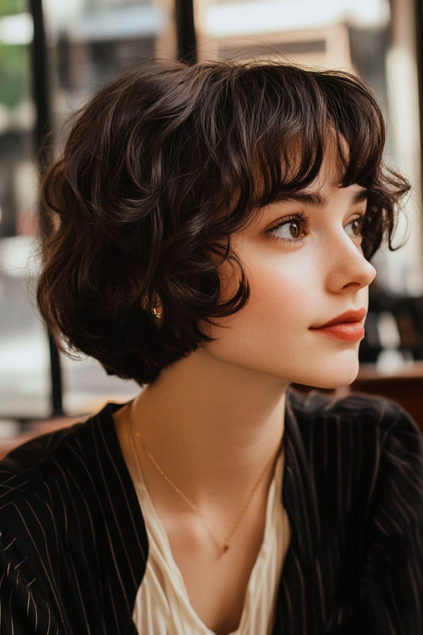 Classic Curls Bob, French Bob Haircut, Parisian bob haircut