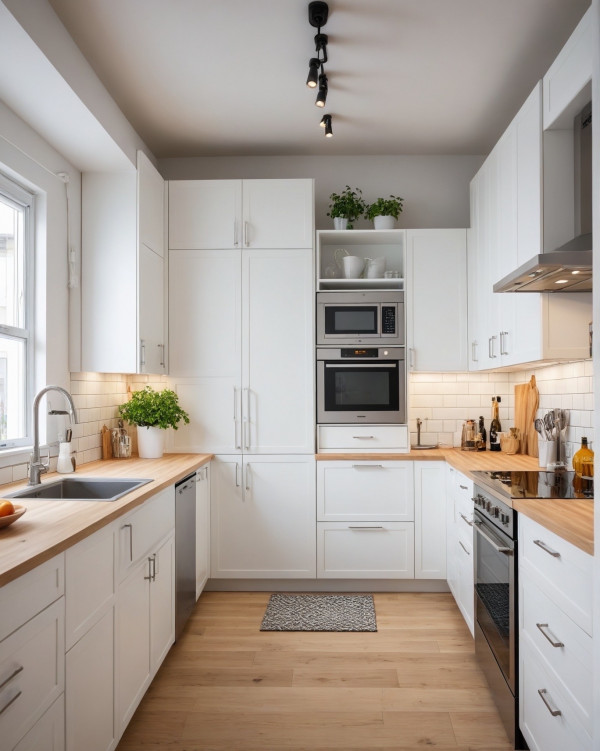 Streamlined Efficiency, A Sleek and Functional IKEA Kitchen, IKEA Kitchen Designs, IKEA-Inspired Kitchen Design