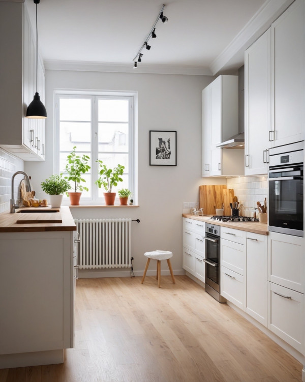 Minimalist Charm IKEA Kitchen with Scandinavian Touches, IKEA Kitchen Designs, IKEA-Inspired Kitchen Design