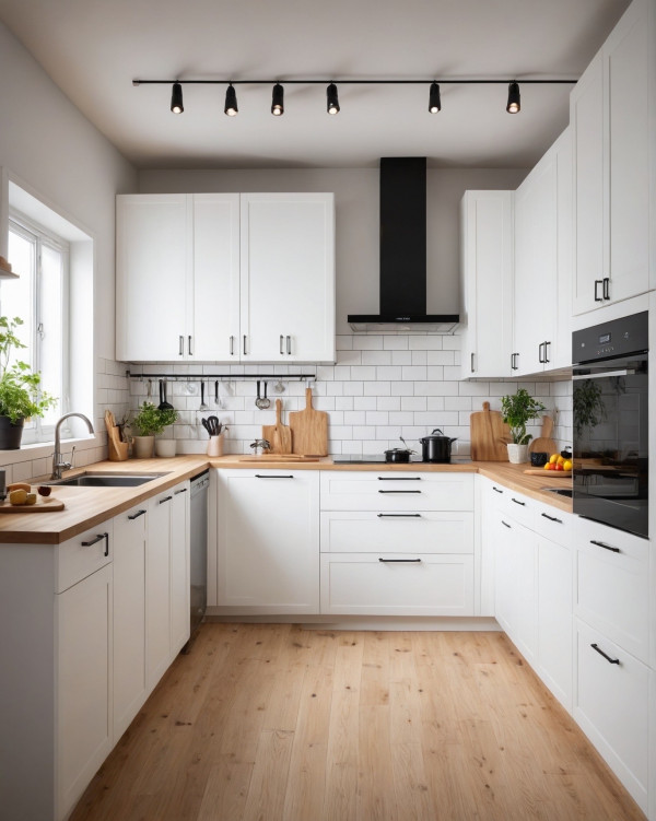 Modern IKEA Kitchen with Bold Accents, IKEA Kitchen Designs, IKEA-Inspired Kitchen Design