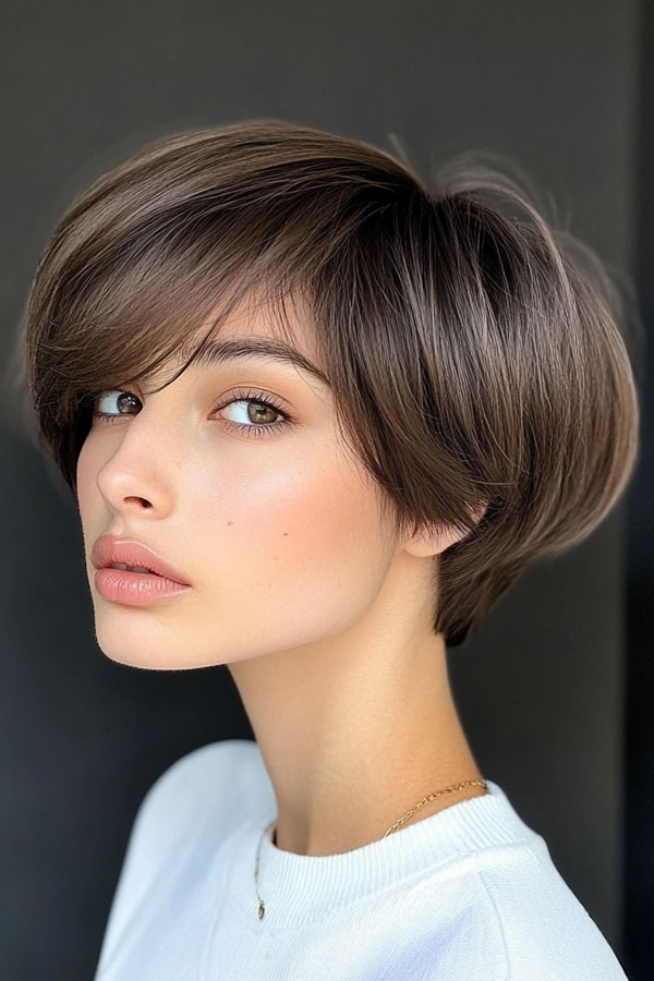 Modern Classic Bixie, Trendsetting Bixie Haircut, pixie bob haircut, bixie haircut, bixie hairstyle, pixie bob hairstyle, trendy bixie