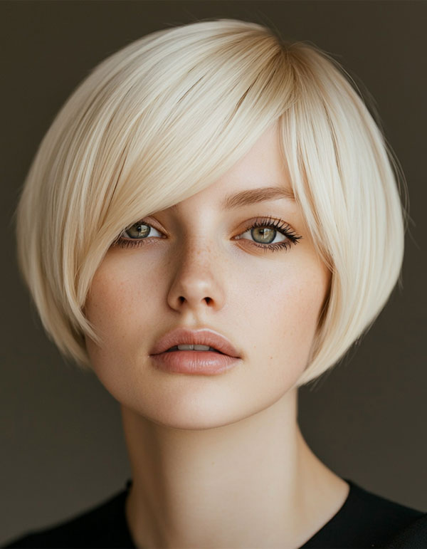 Icy Blonde Bixie, Trendsetting Bixie Haircut, pixie bob haircut, bixie haircut, bixie hairstyle, pixie bob hairstyle, trendy bixie