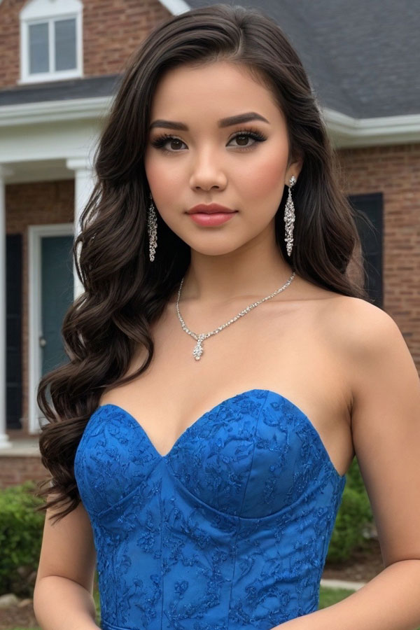 Royal Blue Elegance, prom makeup look, prom hairstyle and makeup look