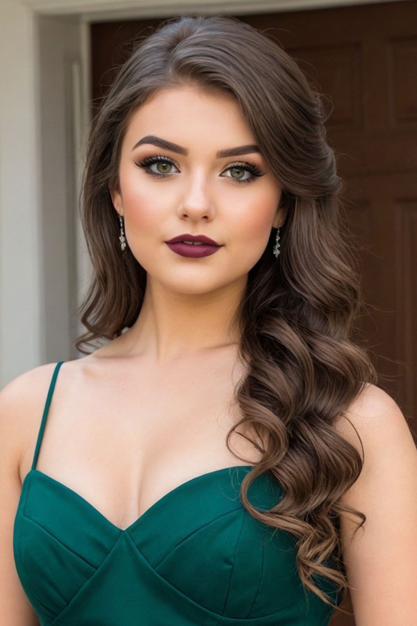 60 Stunning Prom Makeup Looks : Emerald Noir