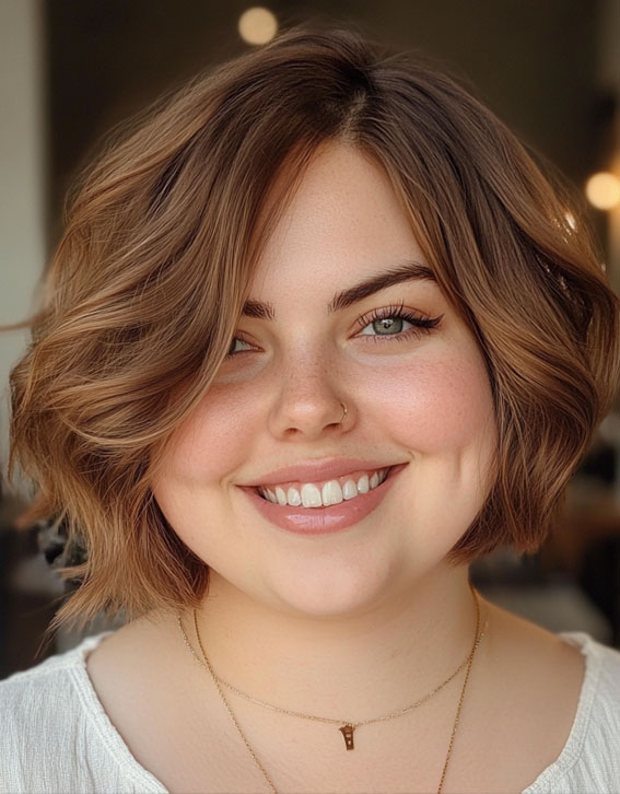 Wavy Bob for a Soft, Feminine Look