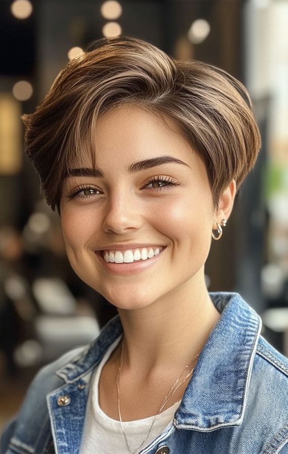 Textured Pixie Cut with a Twist, Low-Maintenance Short Haircut, short haircut, short hairstyle, Low maintenance short haircut for fine hair, Low maintenance short haircuts for women