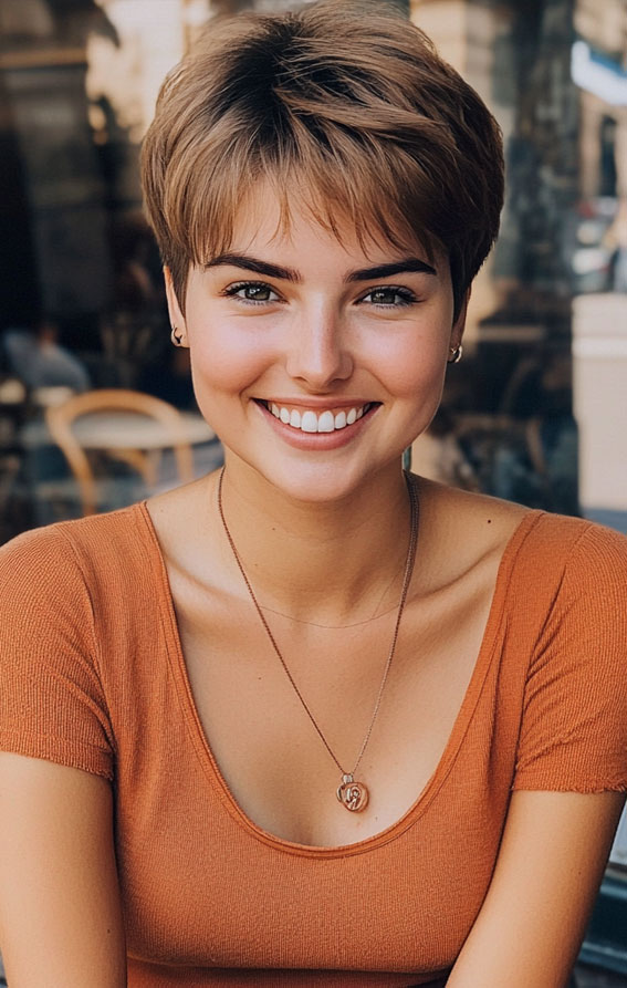 50 Low-Maintenance Short Haircuts Without the Fuss : Sandy Blonde Tapered Pixie for a Modern Twist