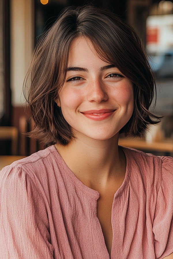 50 Low-Maintenance Short Haircuts Without the Fuss : Tousled Bob with a Casual Flair