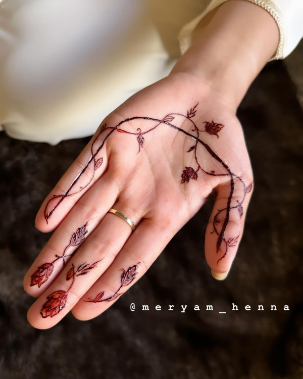 Whimsical Floral Trails, front hand henna designs, Front hand henna designs simple and beautiful, Mehndi design photo front hand, Stylish front hand mehndi design, Aesthetic Mehndi design Front hand