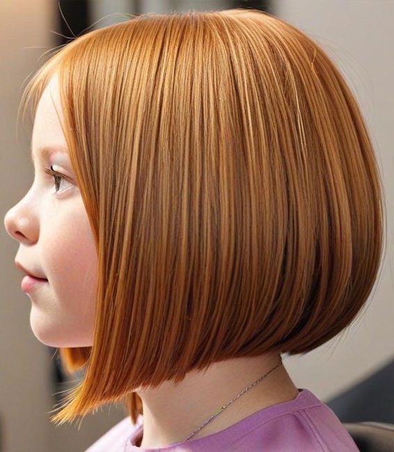 28 Angled Bob Haircuts For Girls : Polished Copper Angled Bob