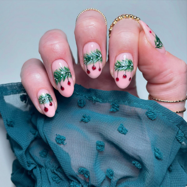 Holly Jolly Elegance, Mistletoe nails, Christmas nail art designs, Christmas nails, holiday nails, festive holiday nails, cute Christmas nails