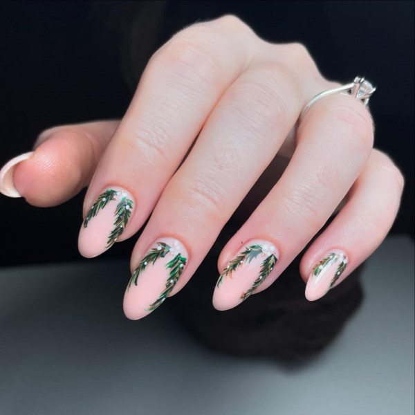 Evergreen Elegance, Christmas nail art designs, Christmas nails, holiday nails, festive holiday nails, cute Christmas nails