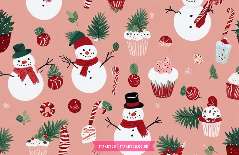 Muted Pink Christmas Wallpaper for Desktop