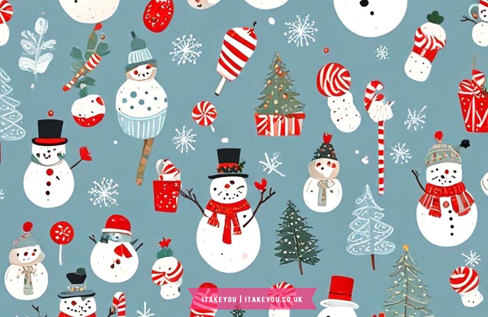 Delightful Christmas Dusty Blue Wallpaper for Desktop