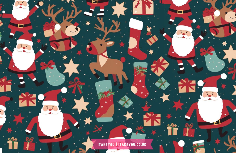 Santa & Friends Holiday Wonderland Wallpaper for Desktop