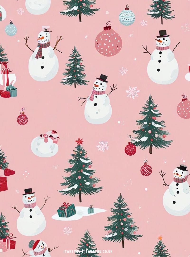 30 Preppy Christmas Wallpapers : Snowy Christmas Joy Wallpaper for iPad