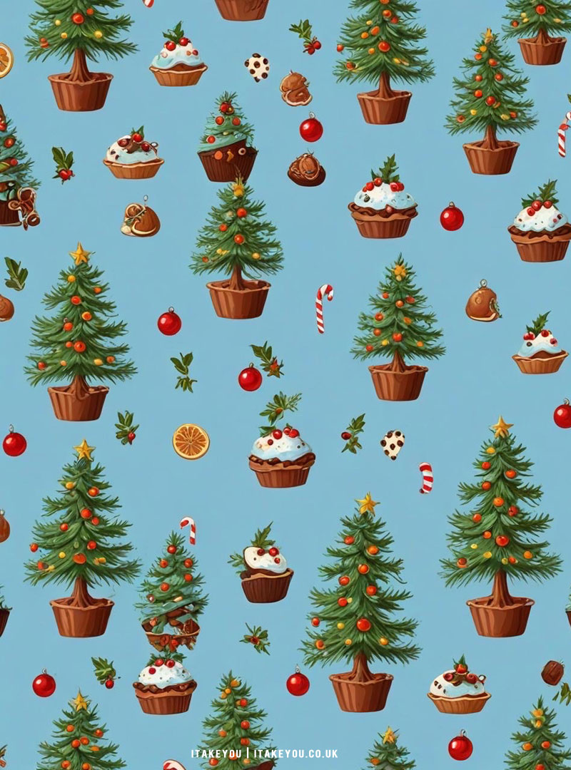 30 Preppy Christmas Wallpapers : Festive Treats & Tree iPad Wallpaper