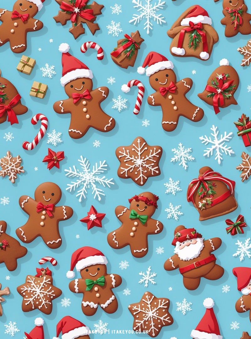 30 Preppy Christmas Wallpapers : Gingerbread Wonderland iPad Wallpaper