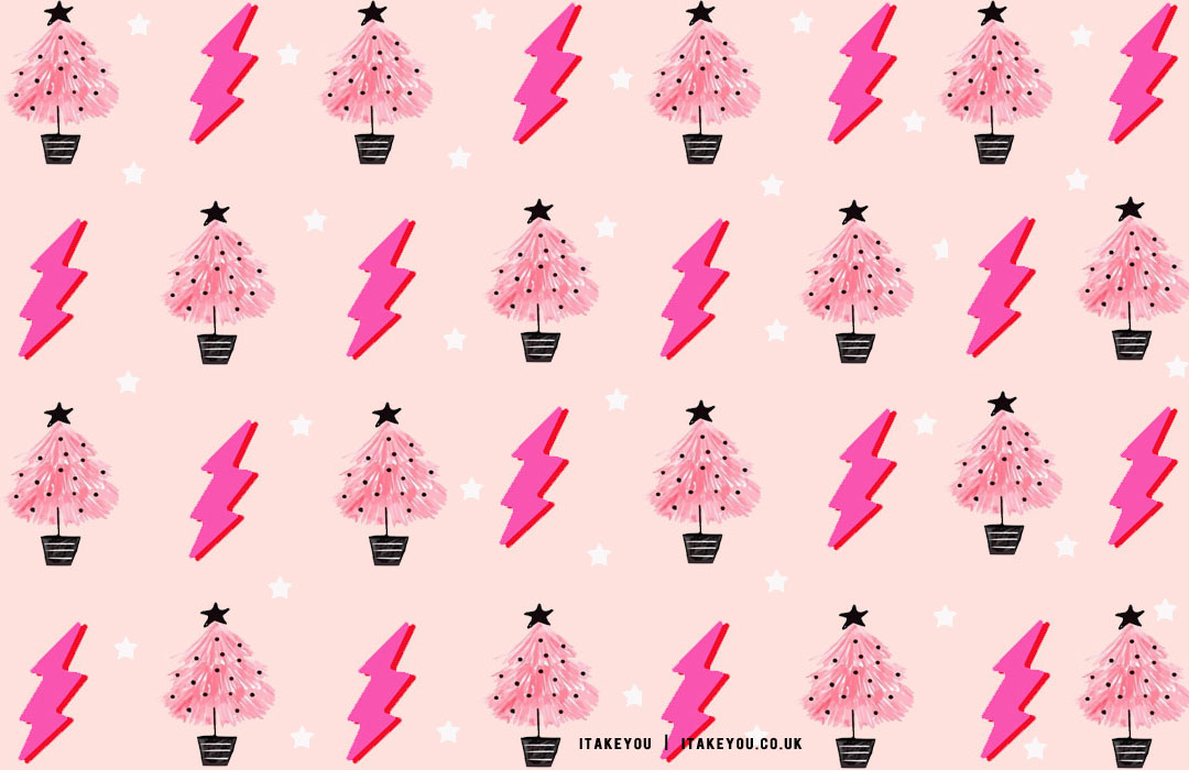 30 Preppy Christmas Wallpapers : Pink Christmas Chic Laptop Wallpaper